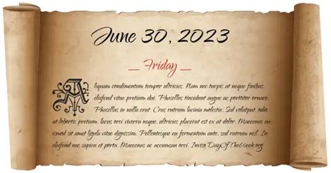 June 30, 2023 (Friday) .